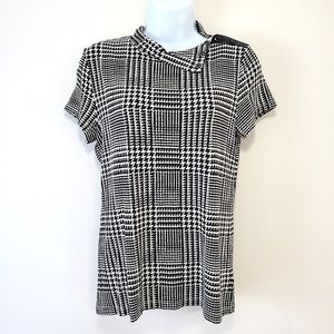 Houndstooth Pattern Shirt EUC